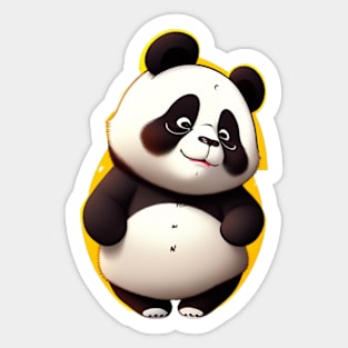 Funny and cute panda Sticker